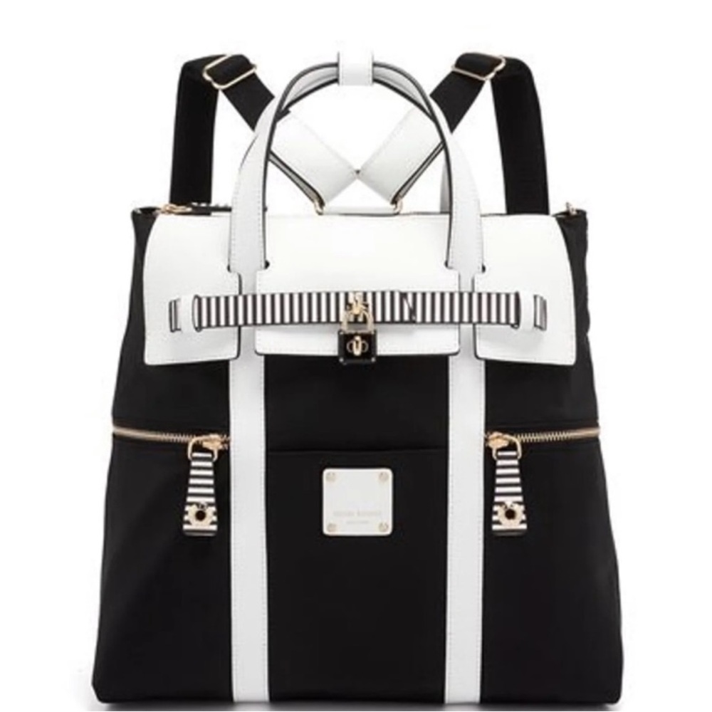 NWT Henri Bendel Iconic Centennial Stripe Jetsetter Bag Backpack